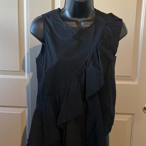 Lord & Taylor Black Asymmetrical Top